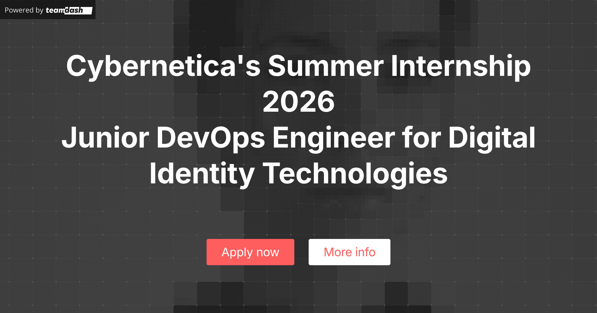 Internship 2026 junior devops engineer for digital identity